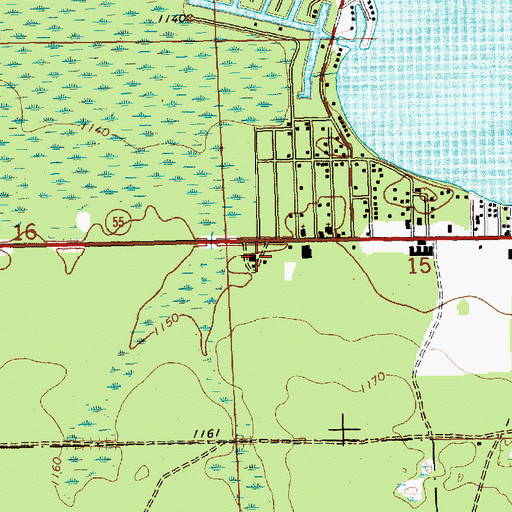 Topographic Map of Houghton Lake Area Historical Village, MI