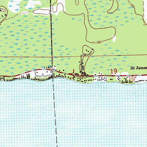 Topographic Map of North Shore Trailer Park, MI