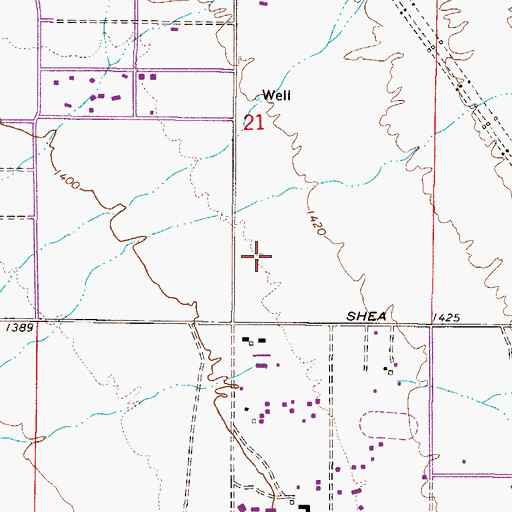 Topographic Map of Shiloh Canyon, AZ