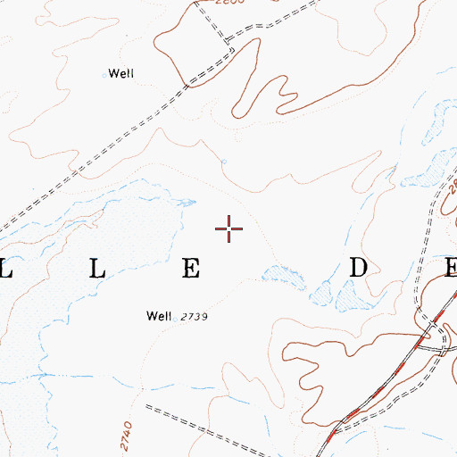 Topographic Map of Valle De San Jose, CA