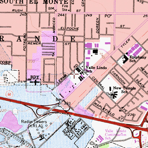 Topographic Map of Dean L Shively School, CA