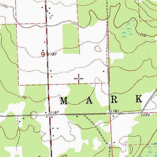 Topographic Map of Burning Oak Country Club, MI