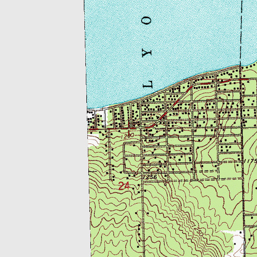 Topographic Map of Higgins Lake Hideaway Mobile Home Park, MI