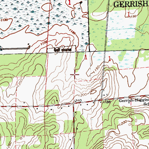 Topographic Map of Ye Olde Country Club, MI