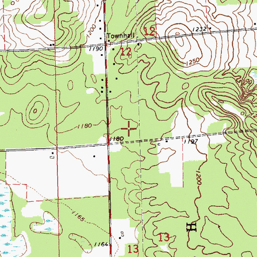 Topographic Map of Higgins Lake Campground, MI