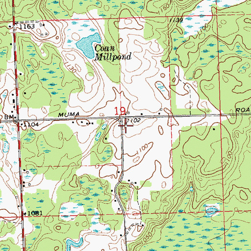 Topographic Map of Nolan Cemetery, MI