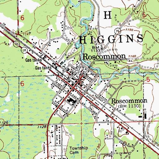 Topographic Map of Pioneer House Historical Marker, MI