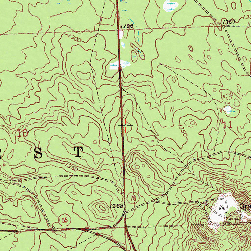 Topographic Map of Interchange 222, MI