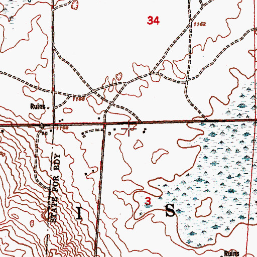 Topographic Map of Interchange 244, MI