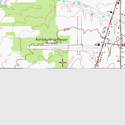 Topographic Map of Jefferson Mobile Estates, OH