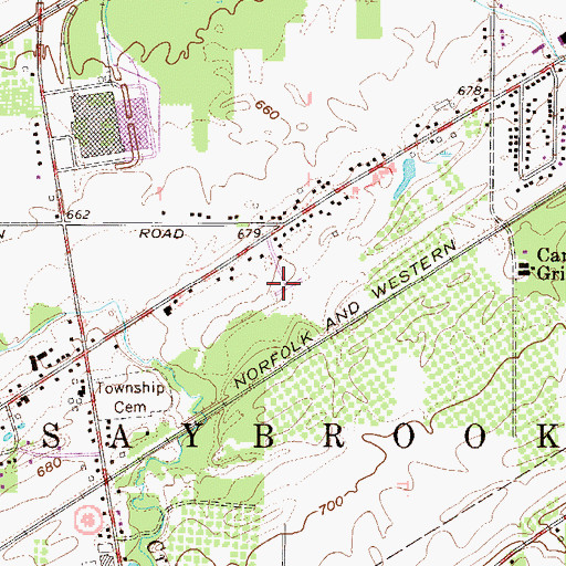 Topographic Map of A C Mobile Home Park, OH