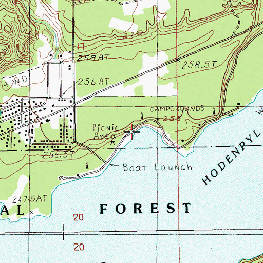 Topographic Map of Mesick RV Park, MI