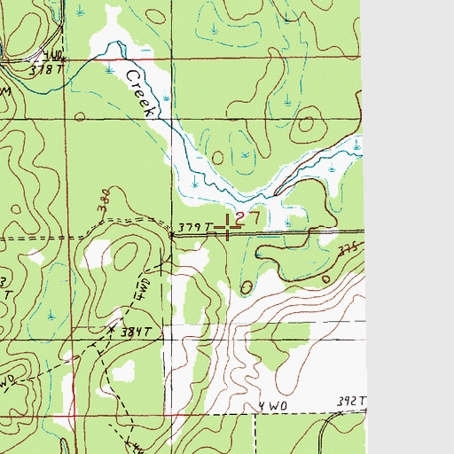Topographic Map of Irwin Family Center Cemetery, MI