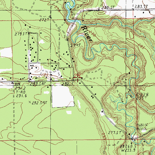 Topographic Map of Coolwater Camp Grounds, MI