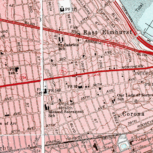 Topographic Map of Day Star Church of Christ, NY