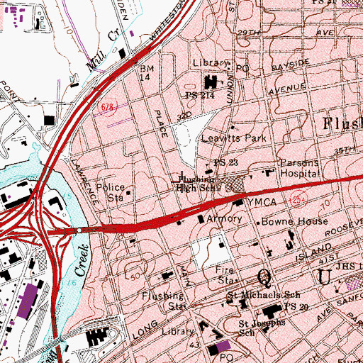 Topographic Map of Disciples Church of New York, NY