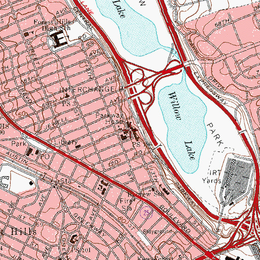 Topographic Map of Dov Revel Synagogue, NY