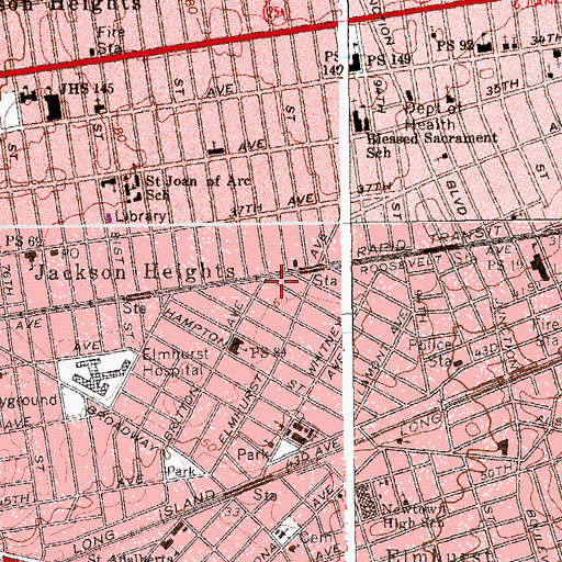 Topographic Map of El Amanecer De La Esperanza, NY