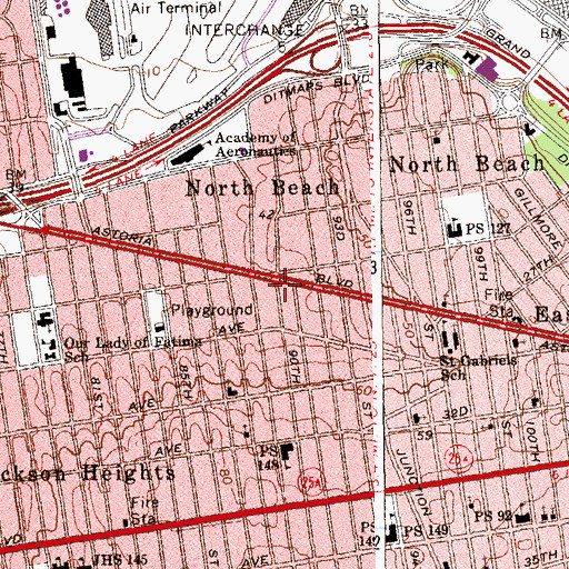 Topographic Map of Evangelistic Church of Our Lord, NY