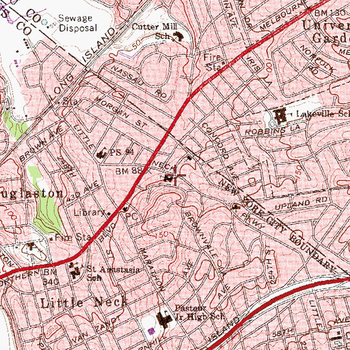 Topographic Map of Eun Chong Bible Presbyterian Church, NY