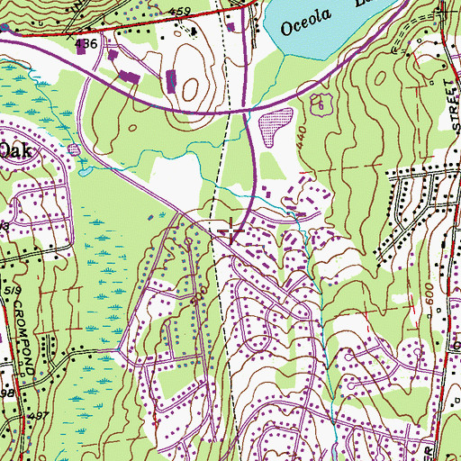 Topographic Map of Jefferson Valley Fire Station, NY
