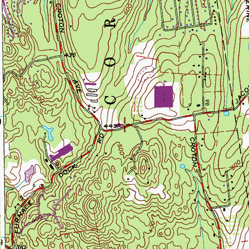 Topographic Map of Furnace Woods Fire Station, NY