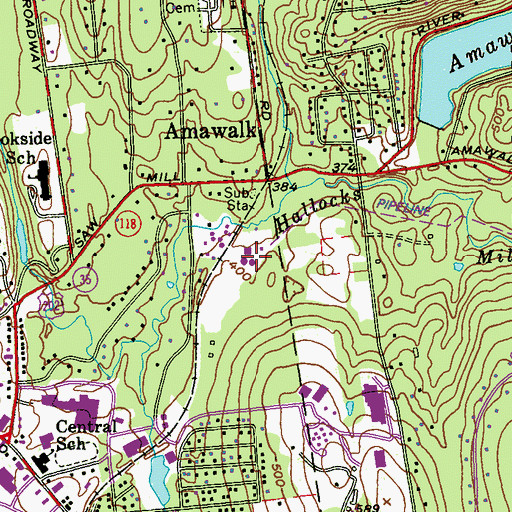 Topographic Map of Yorktown Heights Water Pollution Control Plant, NY