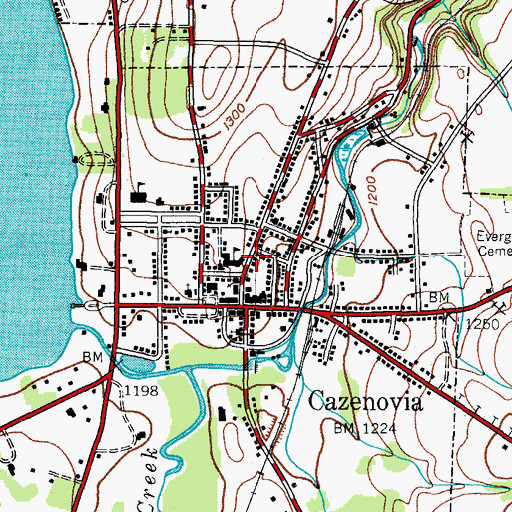 Topographic Map of Eckel Hall, NY