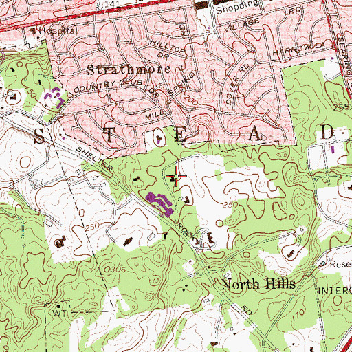 Topographic Map of Our Lady of Grace Montessori School, NY