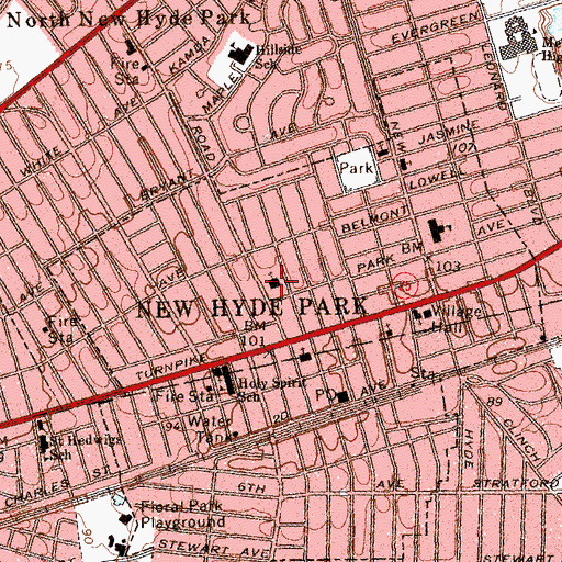 Topographic Map of Yeshiva Or Chadash, NY