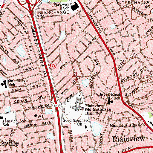 Topographic Map of Hickory Hill Day School, NY