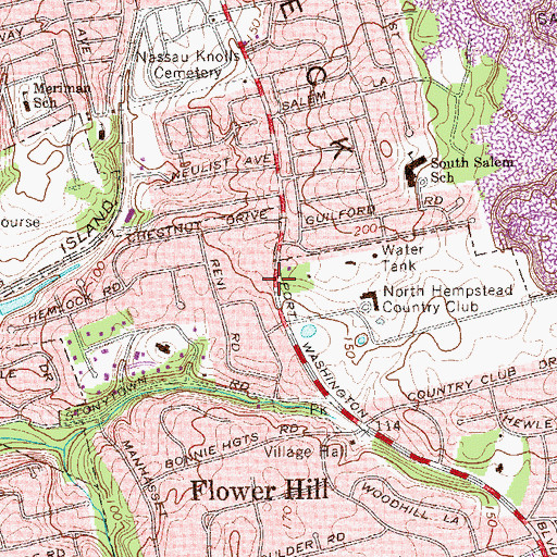 Topographic Map of Vincent Smith School, NY