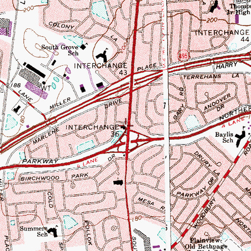 Topographic Map of Torah Academy of Long Island, NY