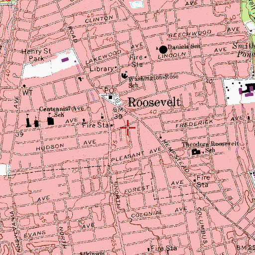 Topographic Map of Church of God, NY