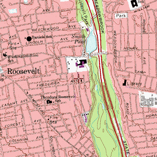Topographic Map of Ebenezer Seventh Day Adventist Church, NY