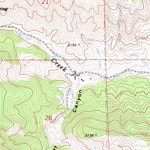 Topographic Map of Van Cliff Canyon, CA