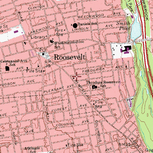 Topographic Map of Memorial Presbyterian Church, NY
