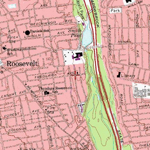 Topographic Map of Mount Zion Apostolic Church, NY