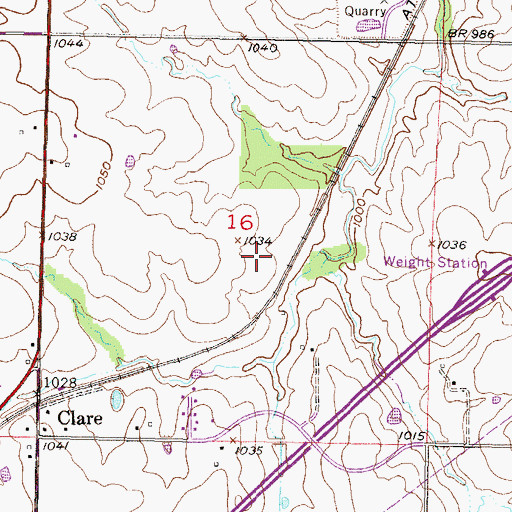 Topographic Map of Quarry Substation, KS