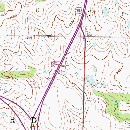 Topographic Map of Riley Substation, KS