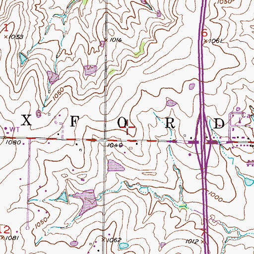 Topographic Map of Trailwinds Shops, KS