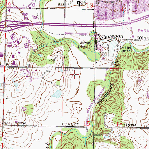Topographic Map of Kansas City Orthopaedic Institute, KS