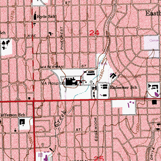 Topographic Map of Robert J Dole Department of Veterans Affairs Medical and Regional Office Center, KS