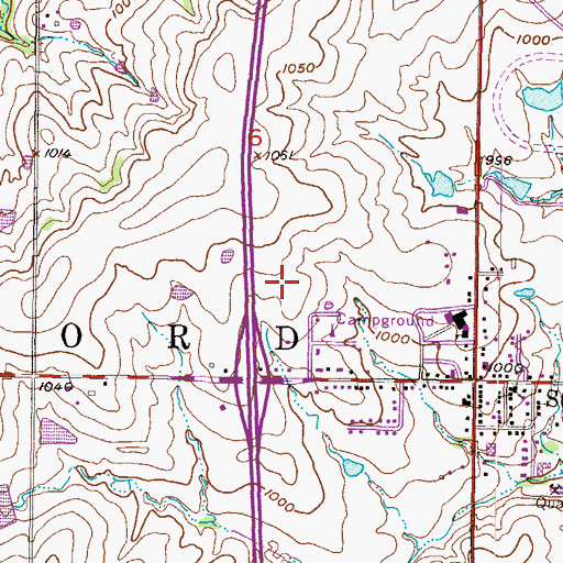 Topographic Map of Midwest Family Care Emergicenter, KS