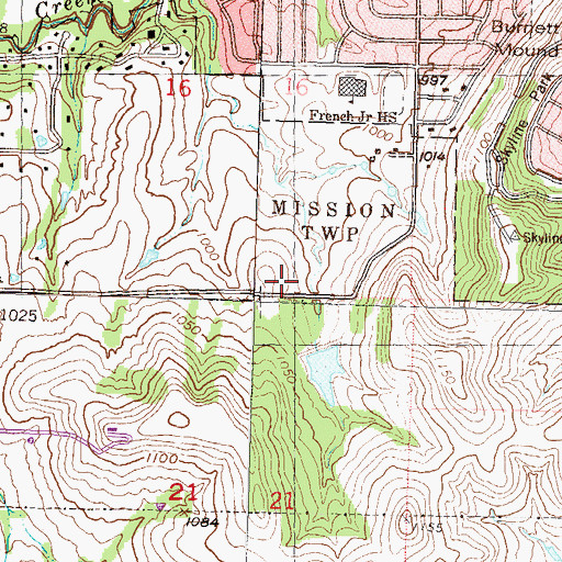 Topographic Map of Breakpoint Church, KS