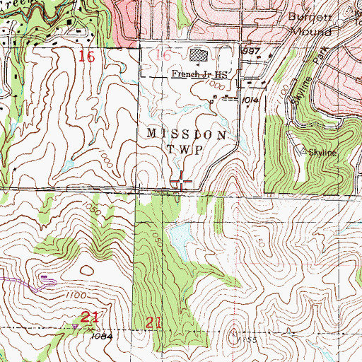 Topographic Map of Faith Community Church, KS