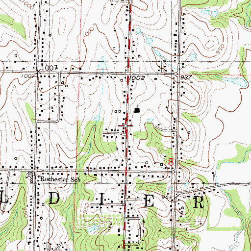 Topographic Map of Assembly of God Faith Church, KS