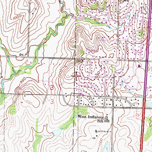 Topographic Map of Family Life Church of the Nazarene, KS