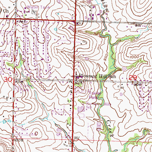 Topographic Map of Grace Missionary Baptist Church, KS