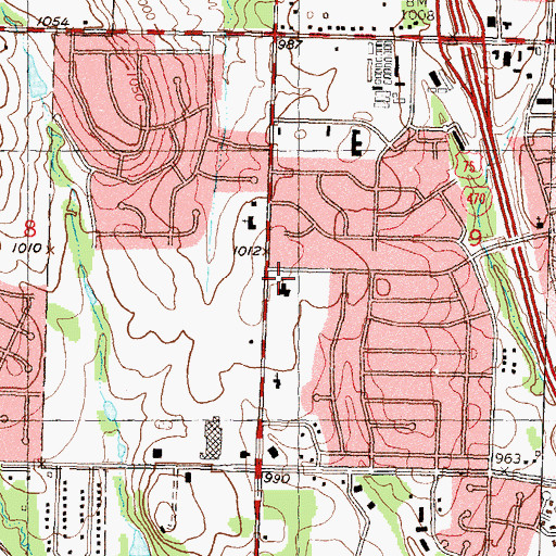 Topographic Map of Christ The King Church, KS